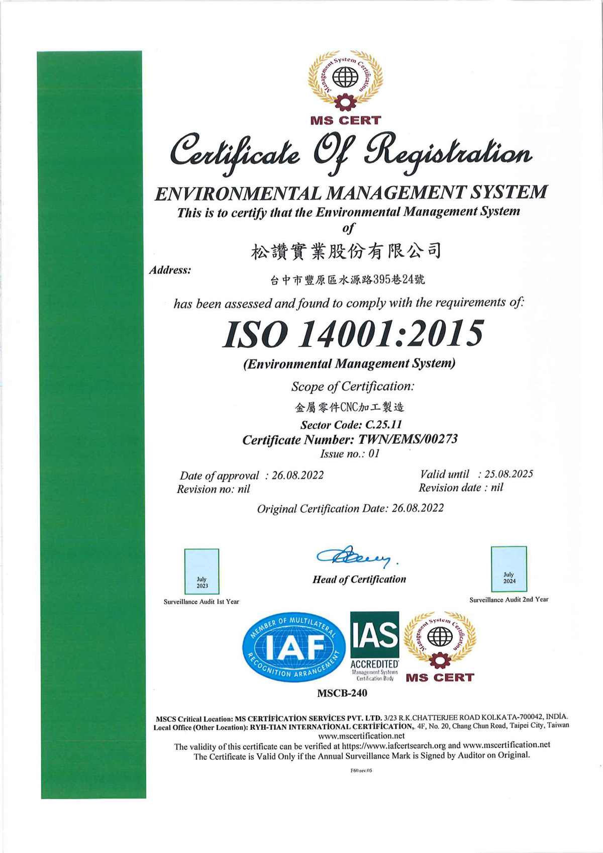 ISO 14001 Annual Audit is Clear